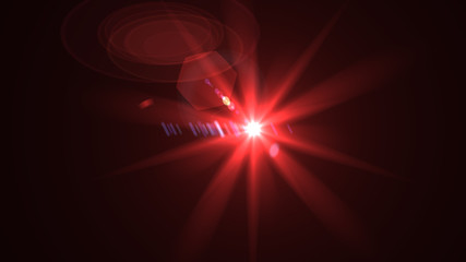 Bright Red Lens Flare