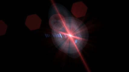 Bright Red Lens Flare
