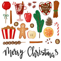 Christmas illustrations set