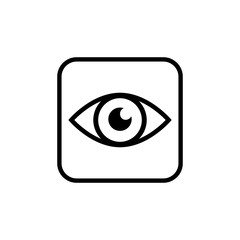 Eye icon sign on white.