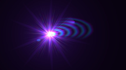 Bright Purple Lens Flare