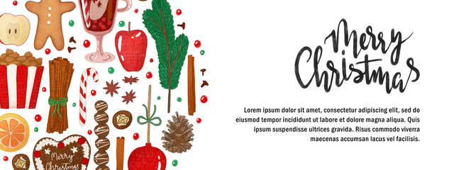 Christmas illustrations set