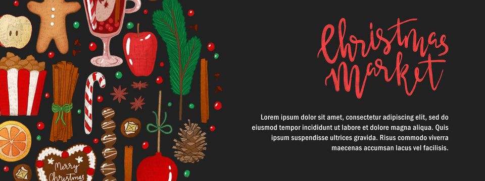 Christmas illustrations set