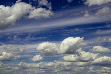 Beautiful clouds with blue sky background. Nature weather, cloud blue sky
