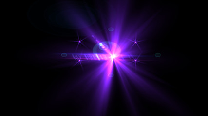 Fototapeta premium Bright Purple Lens Flare