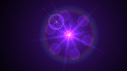 Bright Purple Lens Flare