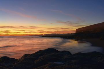 Fototapeta na wymiar colorful sunset on the beach