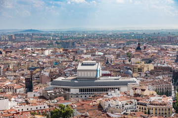 Obraz premium Panoramic aerial view in Madrid, capital of Spain, Europe.