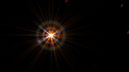 Bright Orange Lens Flare