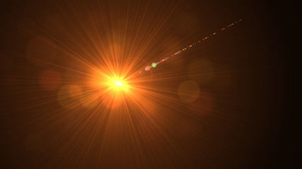 Bright Orange Lens Flare