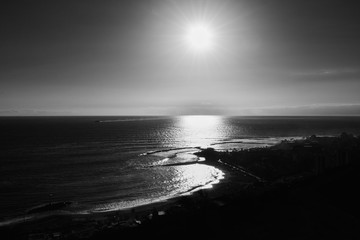 black and white sunset views - Powered by Adobe