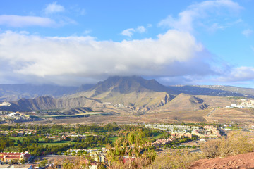 Fototapeta premium views from the top of Los Cristianos in Tenerife