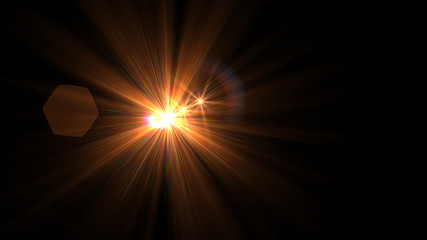 Bright Orange Lens Flare