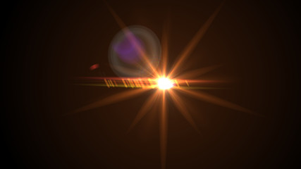 Bright Orange Lens Flare