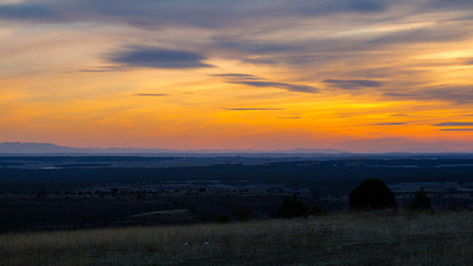 Sunset in autumn