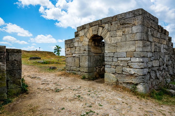 View of Yeni-Kale fortress on shore of Kerch Strait in Crimea