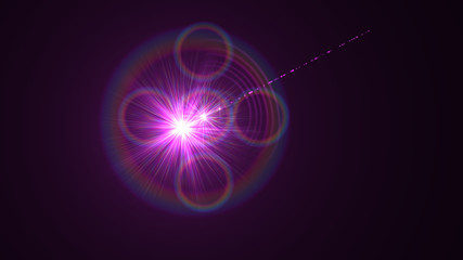 Bright Magenta Lens Flare