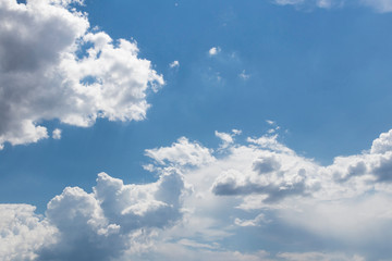 Clouds sky. Day blue sky with clouds. White clouds in the sky.