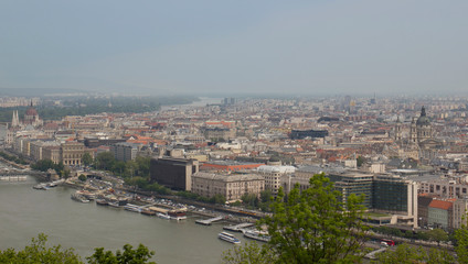 Fototapeta na wymiar Cityscape in Budapest. View from above.