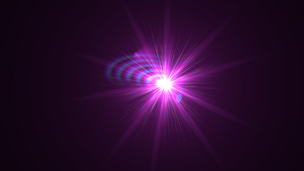 Bright Magenta Lens Flare