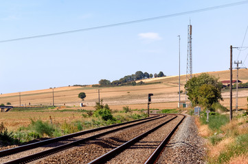 Railroad in Seine et Marne country.France
