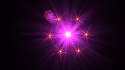 Bright Magenta Lens Flare