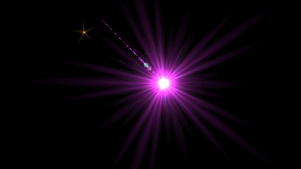 Bright Magenta Lens Flare