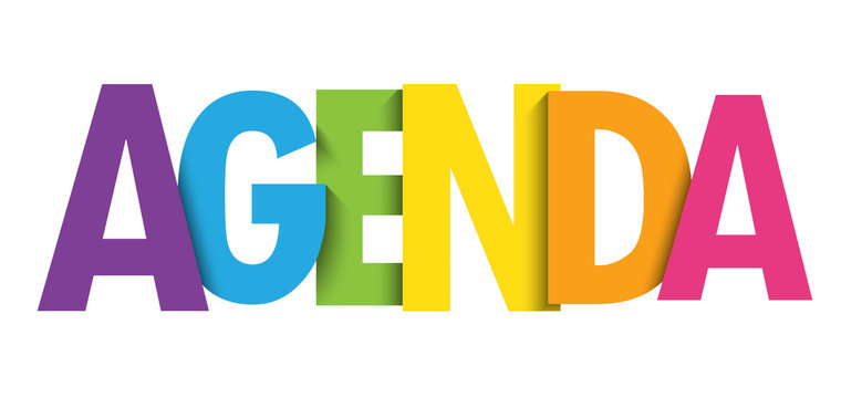 AGENDA vector rainbow gradient typography banner