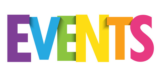 EVENTS vector rainbow gradient typography banner
