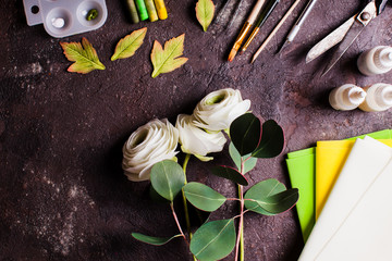 DIY making realistic ranunculus flowers from foam material