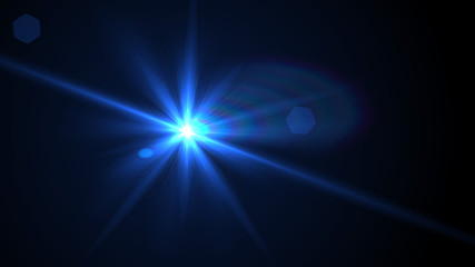 Bright Light Blue Lens Flare