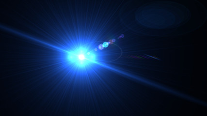 Bright Light Blue Lens Flare