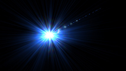 Bright Light Blue Lens Flare