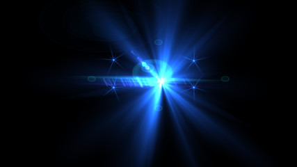 Bright Light Blue Lens Flare