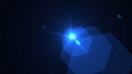 Bright Light Blue Lens Flare