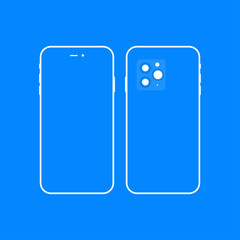 iPhone 11 mockup template vector. New version iPhone mockup.