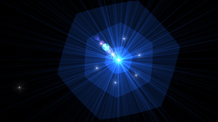 Bright Light Blue Lens Flare