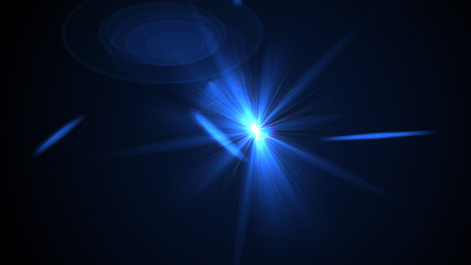 Bright Light Blue Lens Flare