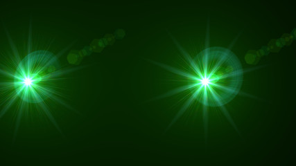 Bright Green Lens Flare