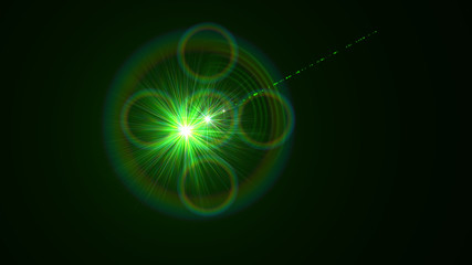 Bright Green Lens Flare