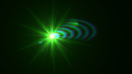 Bright Green Lens Flare