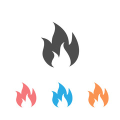 Flame icon set vector illustration on white