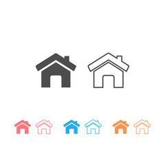 Home real estate roof icon set logo element.