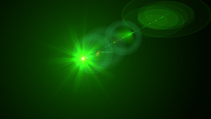 Bright Green Lens Flare