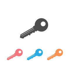 Key icon set symbol on white background editable. Vector