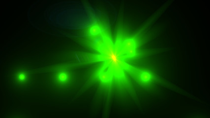 Bright Green Lens Flare