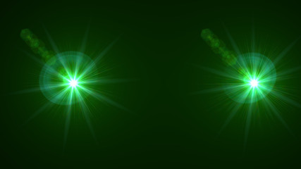 Bright Green Lens Flare