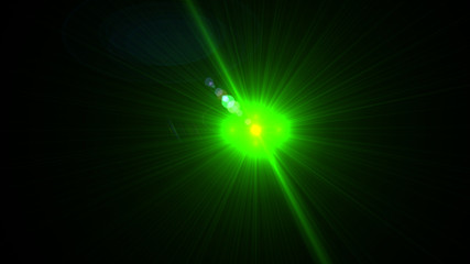 Bright Green Lens Flare