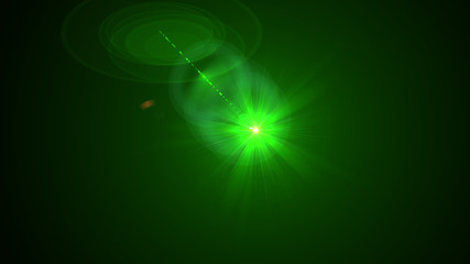 Bright Green Lens Flare