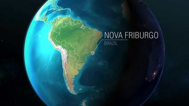 Brazil - Nova Friburgo - Zooming from space to earth
